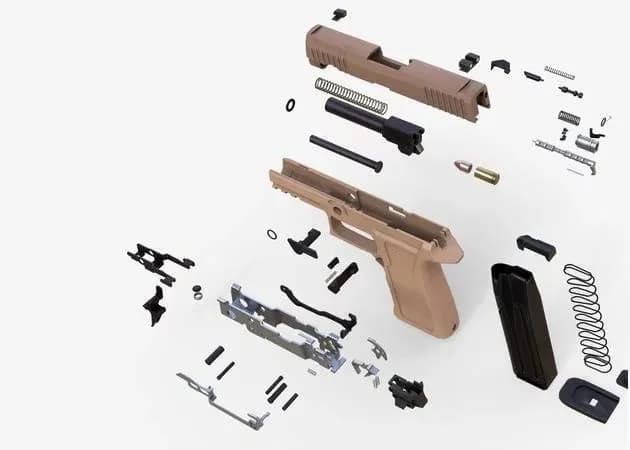 STL - Despiece de pistola moderna