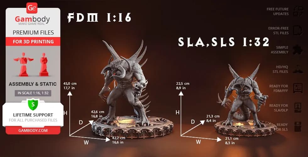 STL - Diablo de Diablo II render 2