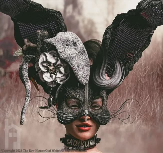 STL - Diadema de Conejo"Bunny Headdress" render 3