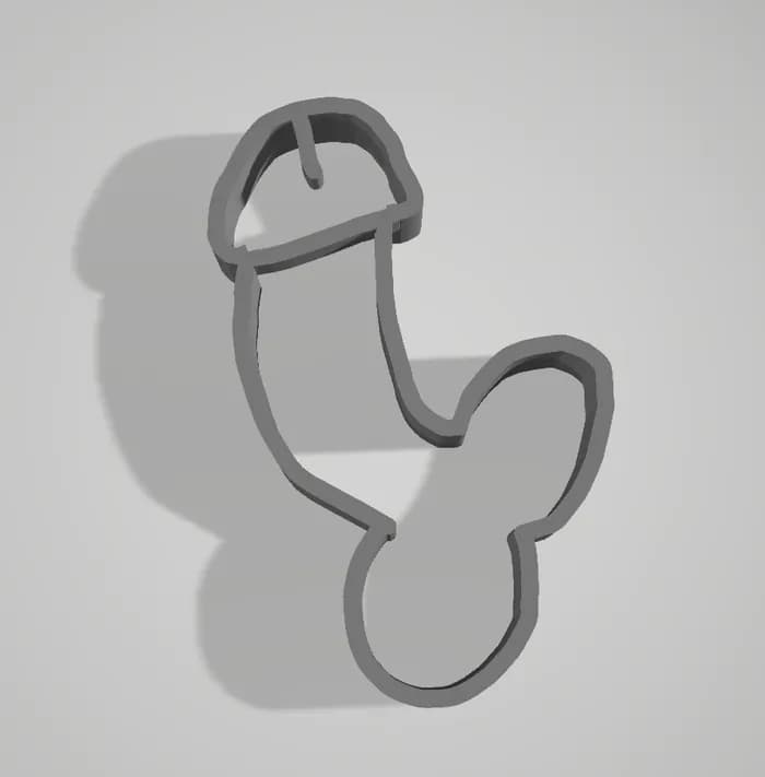 STL - dick cookie cutter