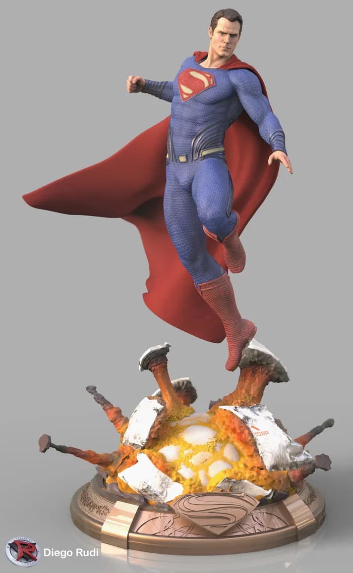 STL - diego rudy superman henry cavill render 3
