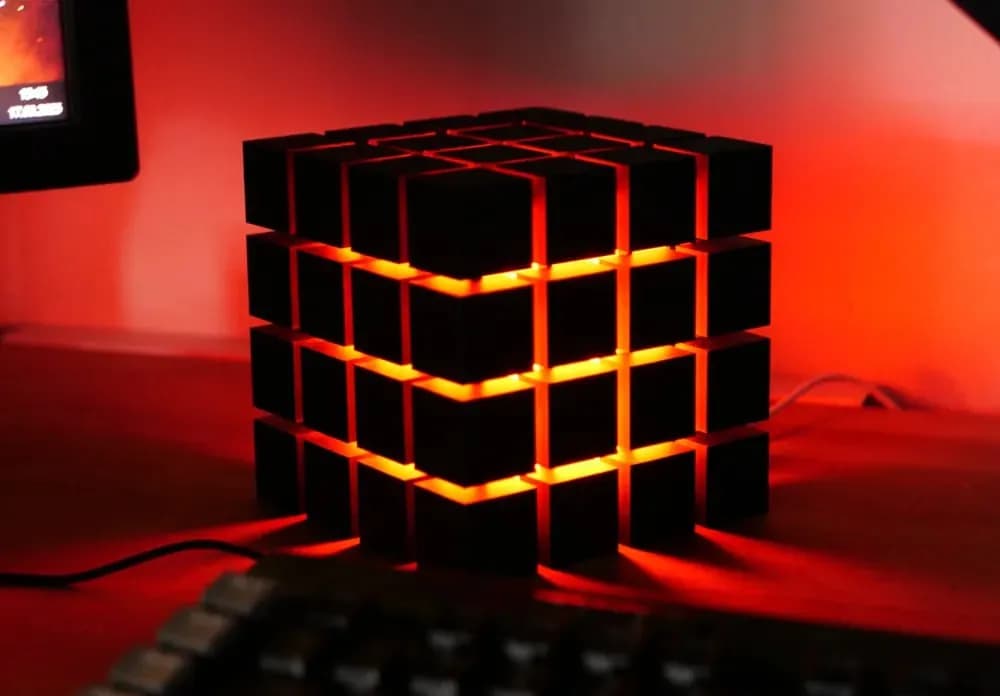STL - Difusor de luz cúbico moderno render 2
