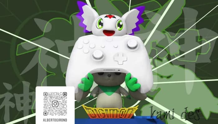 STL - digimon controller holder