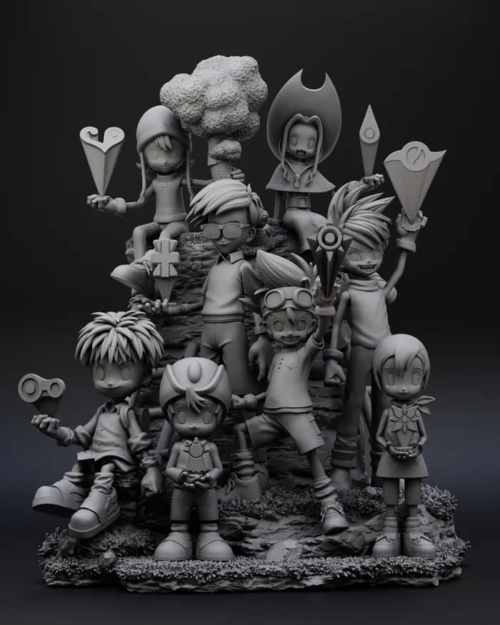 STL - digimondiorama render 3
