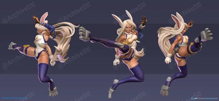 STL - dinamuuu3d rabbit mirko render 5
