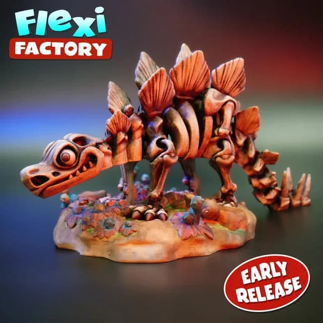 STL - Dinosaurio Mecánico Flexible