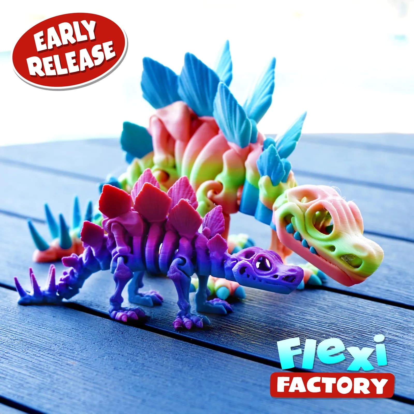 STL - Dinosaurio Mecánico Flexible render 3