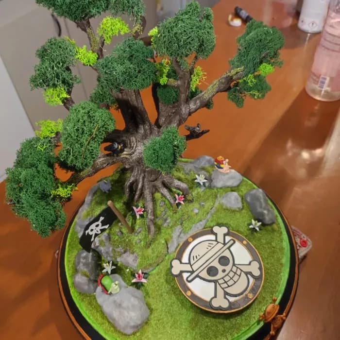 STL - Diorama Árbol Pirata One Piece render 2