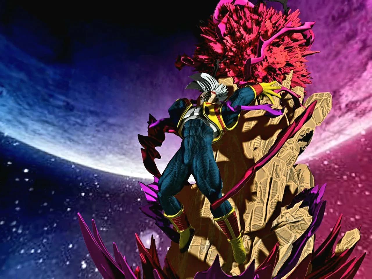 STL - Diorama Baby Vegeta render 3