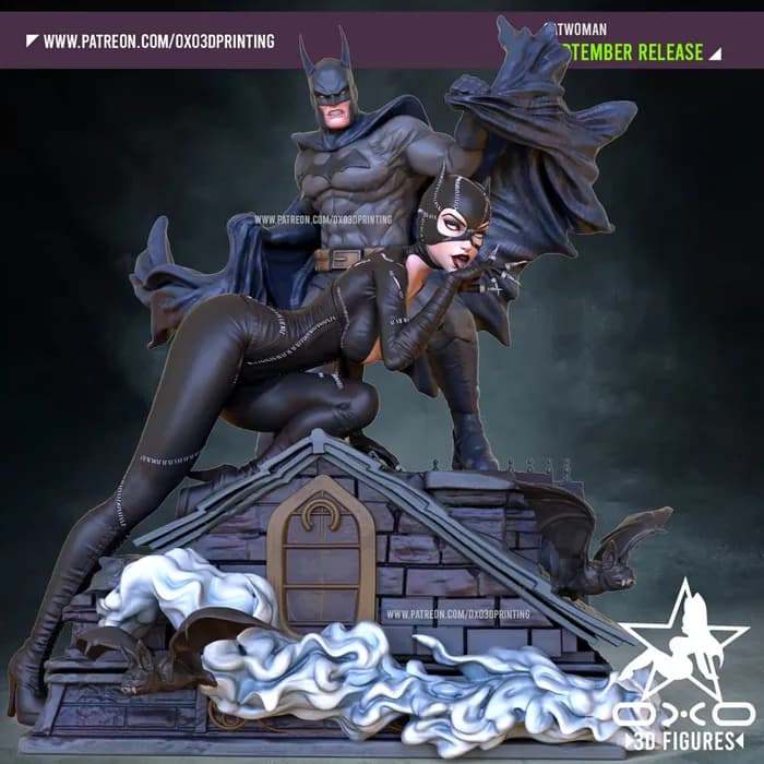 STL - Diorama Batman y Gatúbela