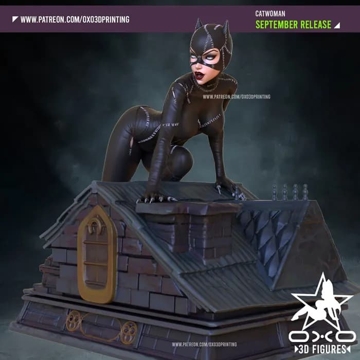 STL - Diorama Batman y Gatúbela render 2