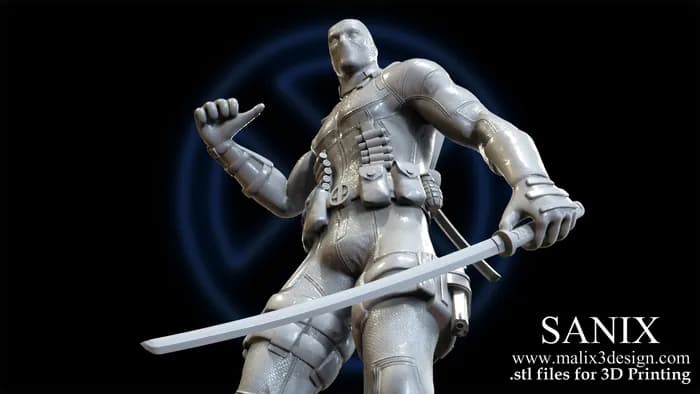 STL - Diorama de Deadpool y Wolverine render 4