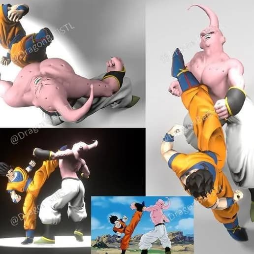 STL - Diorama de Gohan vs Majin Buu