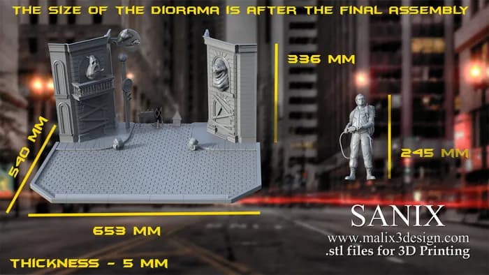 STL - Diorama de los Cazafantasmas 2 render 2