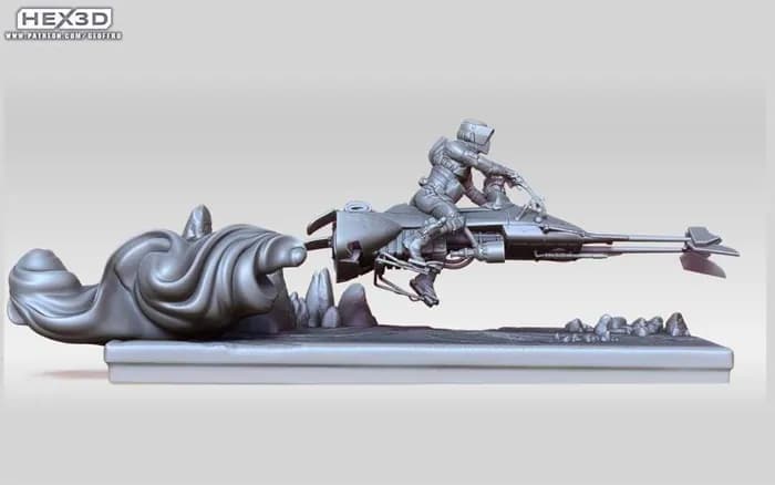 STL - Diorama de Motocicleta con Jinete