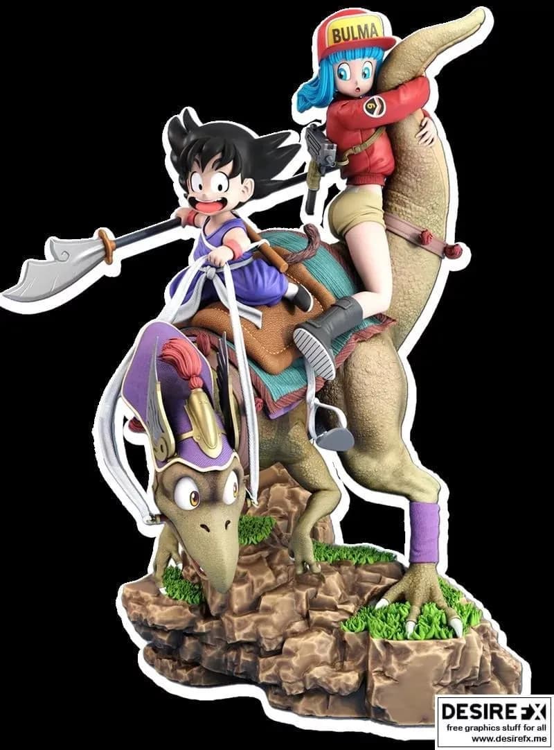 STL - Diorama de Son Goku y Bulma