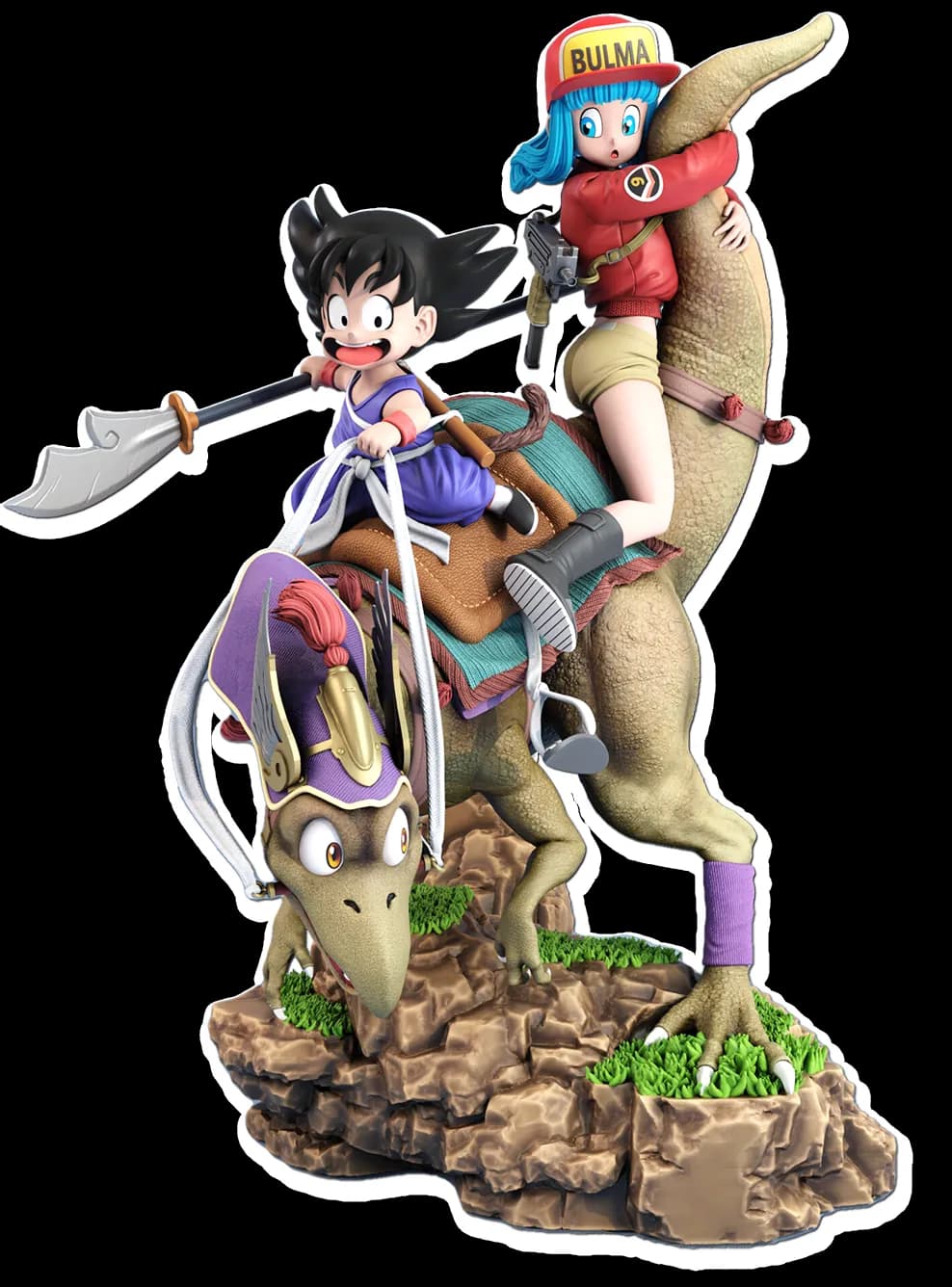 STL - Diorama de Son Goku y Bulma render 2