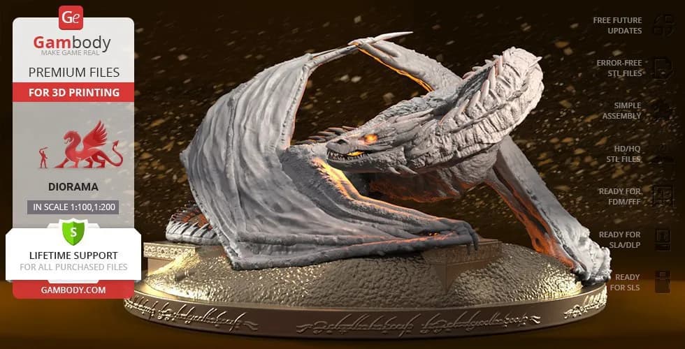 STL - Diorama Dragón Smaug