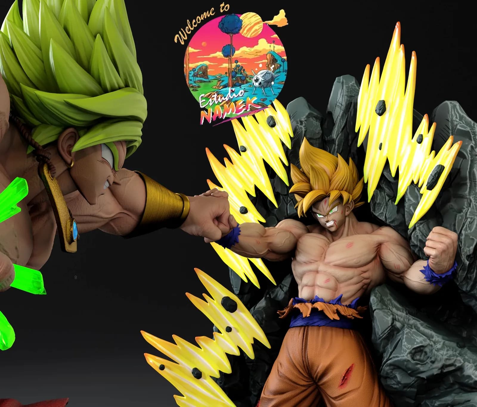 STL - Diorama Goku vs Broly render 5