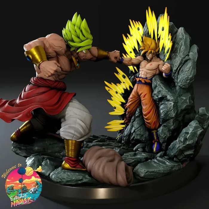 STL - diorama goku vs broly 8