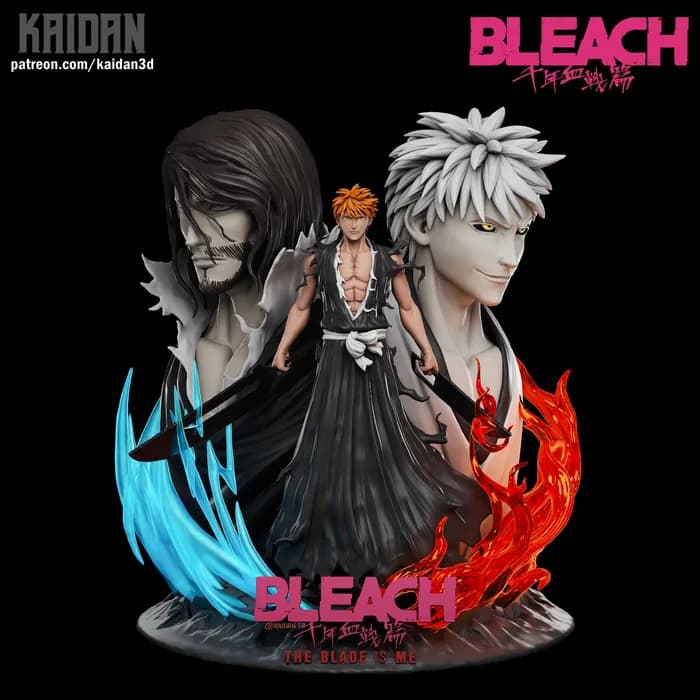 STL - Diorama Ichigo y Aizen Bleach render 2