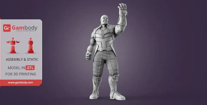 STL - Diorama Iron Man vs Thanos render 2