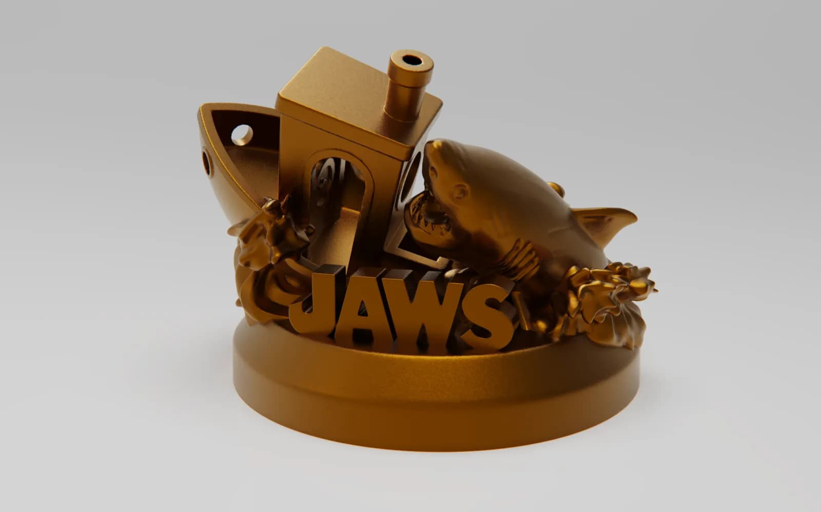 STL - Diorama Jaws Tiburon Ataque