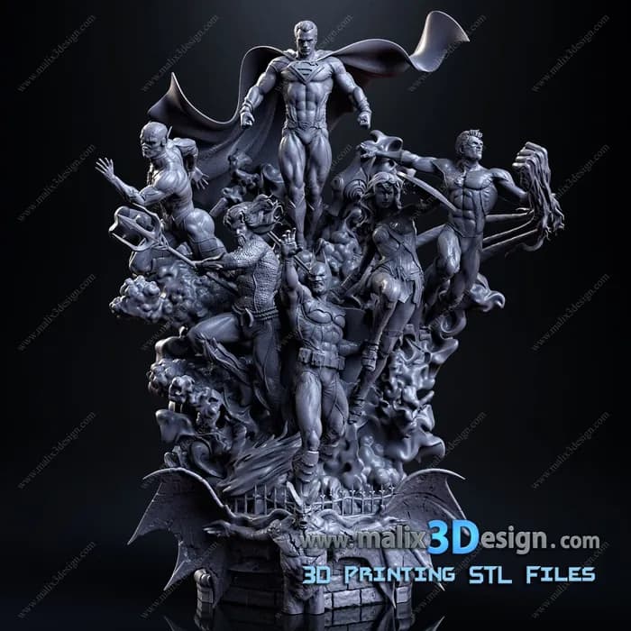 STL - Diorama Liga de la Justicia