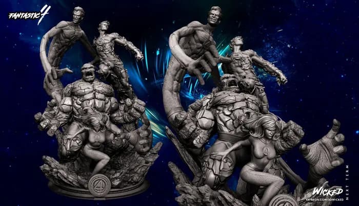 STL - Diorama Los Cuatro Fantásticos