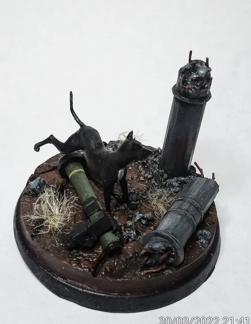 STL - Diorama Perro y Lanzacohetes