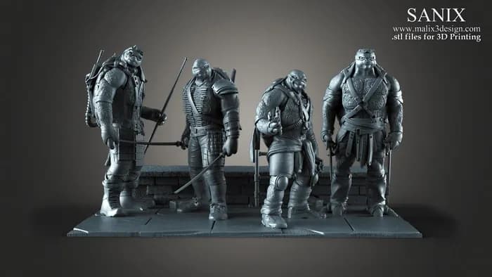 STL - Diorama Tortugas Ninja