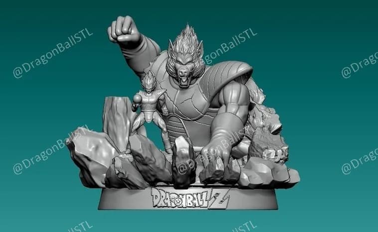 STL - Diorama Vegeta y Oozaru