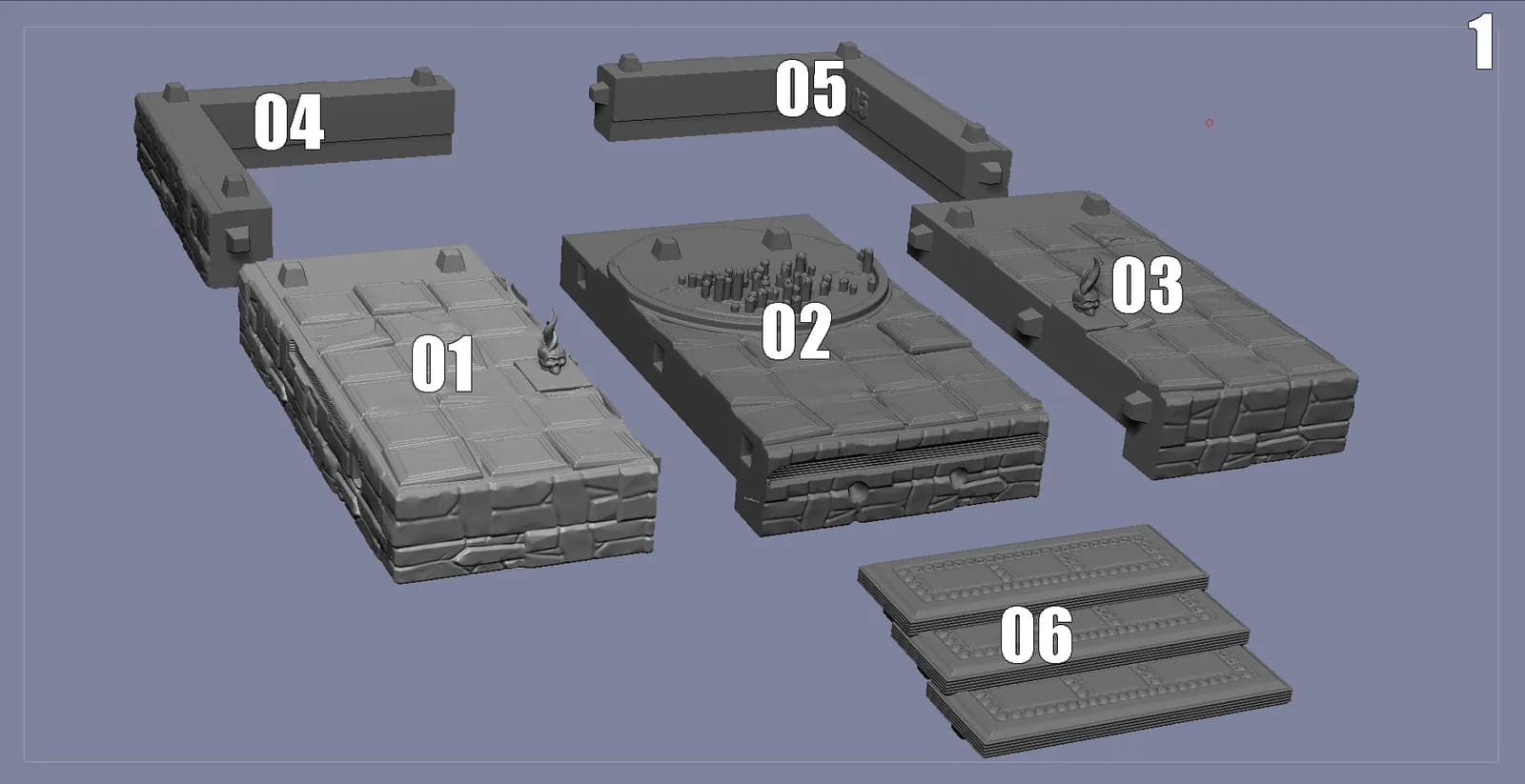 STL - Diorama Warhammer 40K render 2