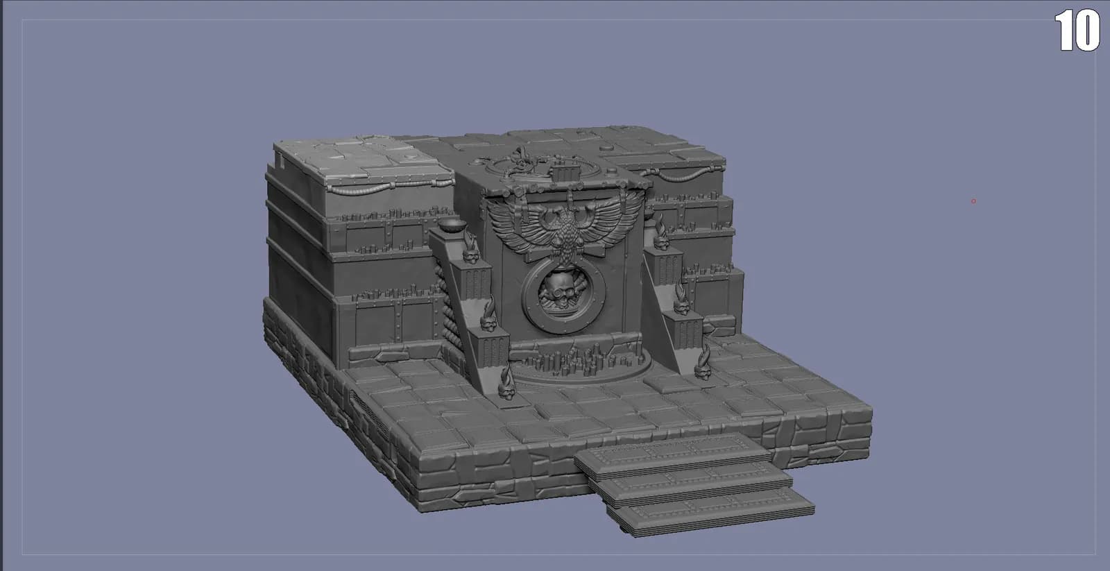 STL - Diorama Warhammer 40K render 3