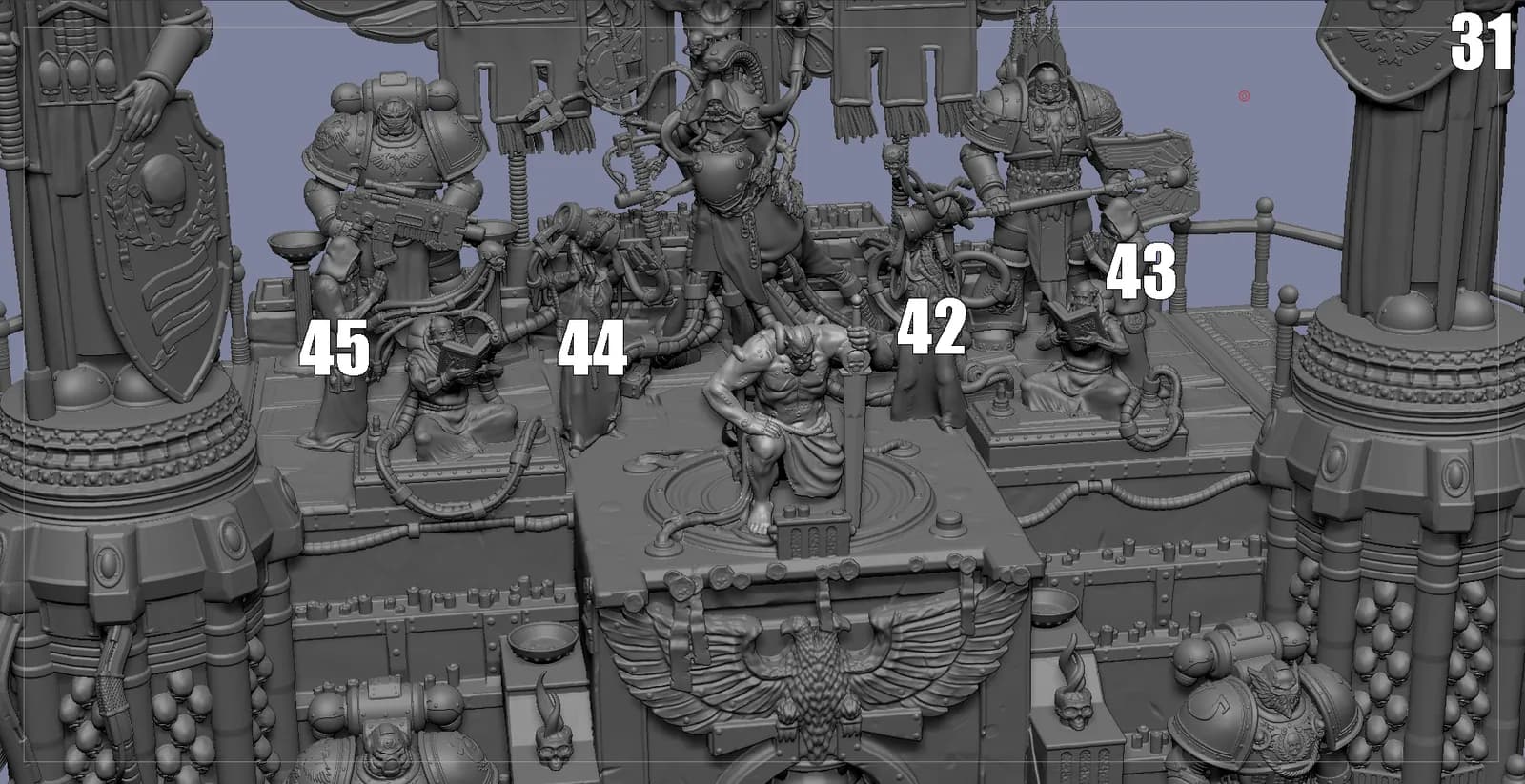 STL - Diorama Warhammer 40K