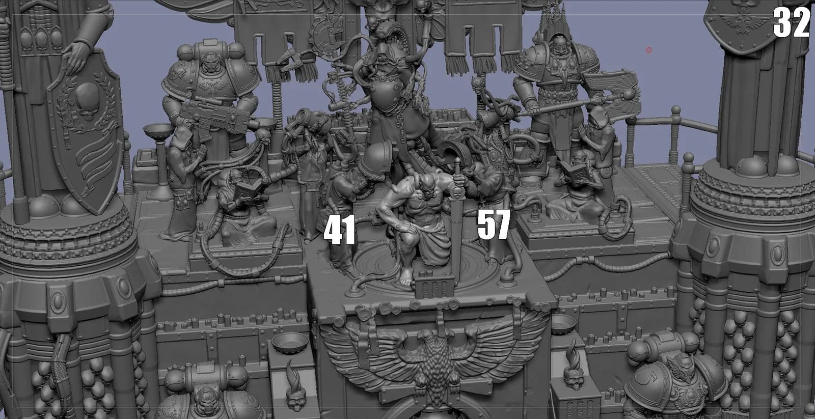 STL - Diorama Warhammer 40K