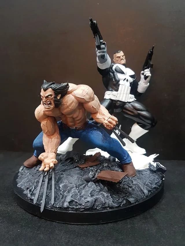 STL - Diorama Wolverine vs Punisher