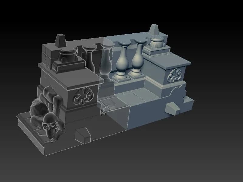 STL - Diosa de la Muerte con Hacha render 2