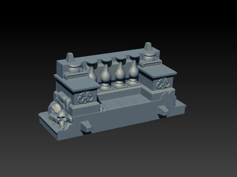 STL - Diosa de la Muerte con Hacha render 4