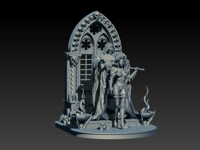 STL - Diosa de la Muerte con Hacha