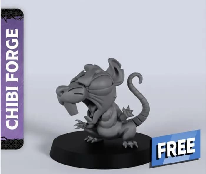 STL - dire rat with free dragon
