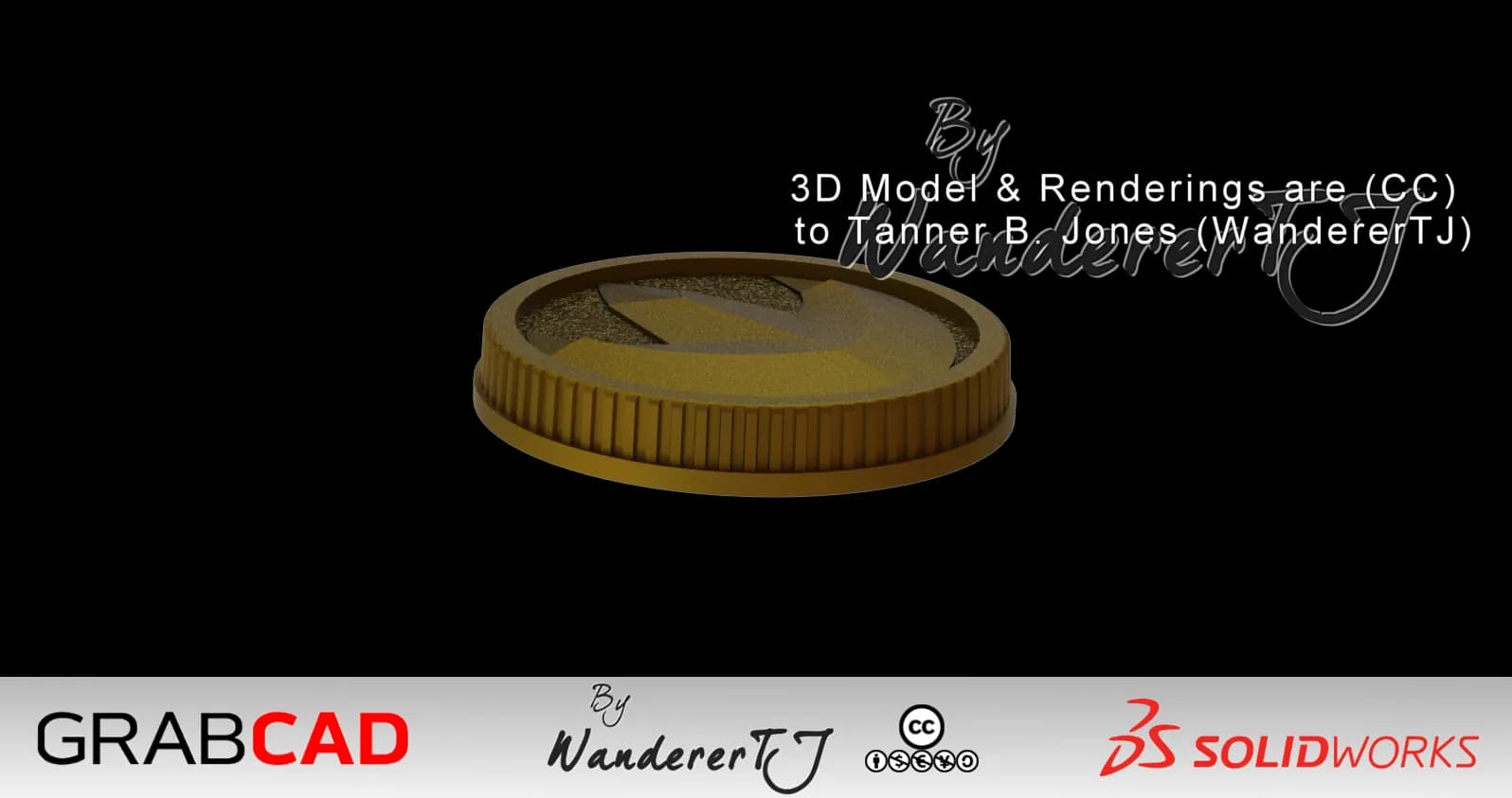 STL - Disco de Poder Ranger render 3