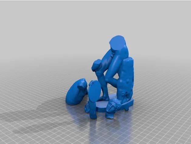STL - Discóbolo de Mirón render 2