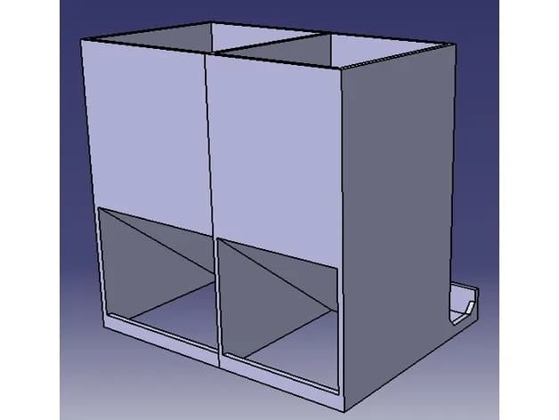 STL - Dispensador de pilas AAA y AA render 2