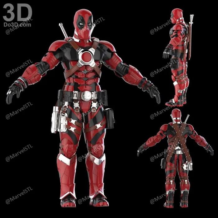 STL - do3d deadpool armor do3d