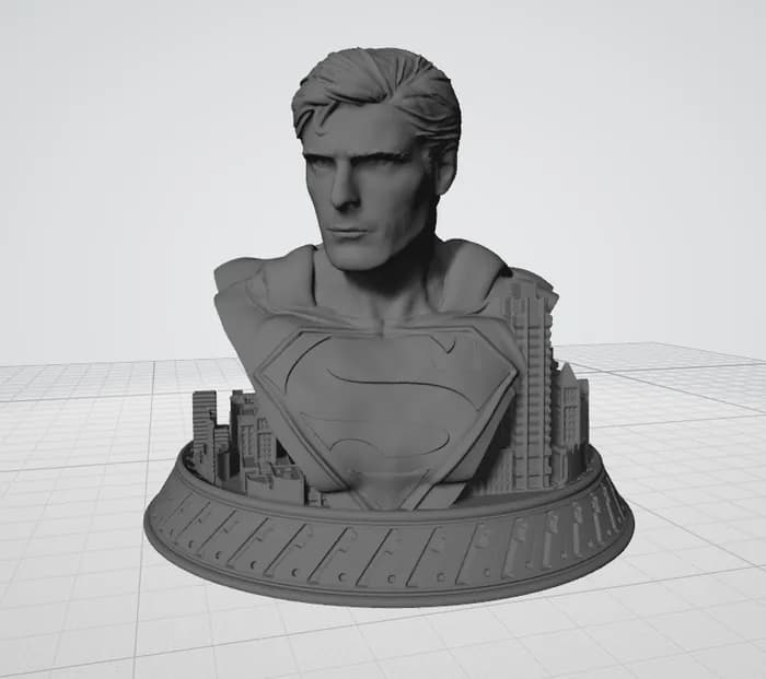 STL - Doble Busto Superman y Clark Kent render 4