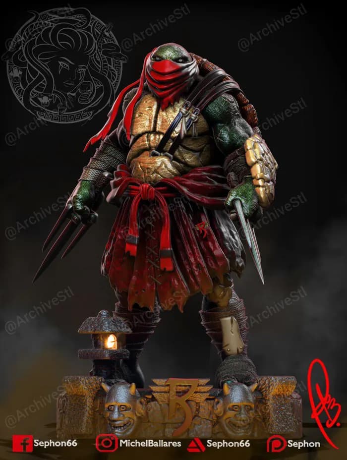 STL - Donatello estilo samurái render 2