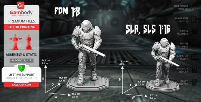 STL - doom slayer gambody render 2