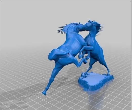 STL - Dos caballos en combate