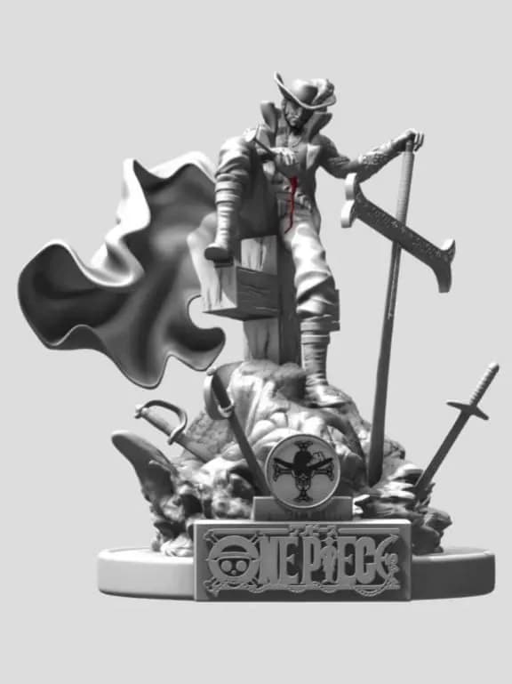 STL - Dracule Mihawk Estatua render 3